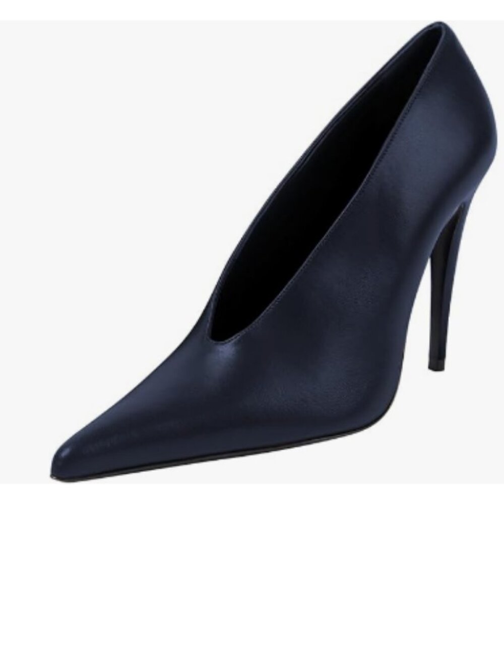 FOWT Navy Pointed Toe Pumps Slip on Stiletto High Heels Office Formal Event Shoe